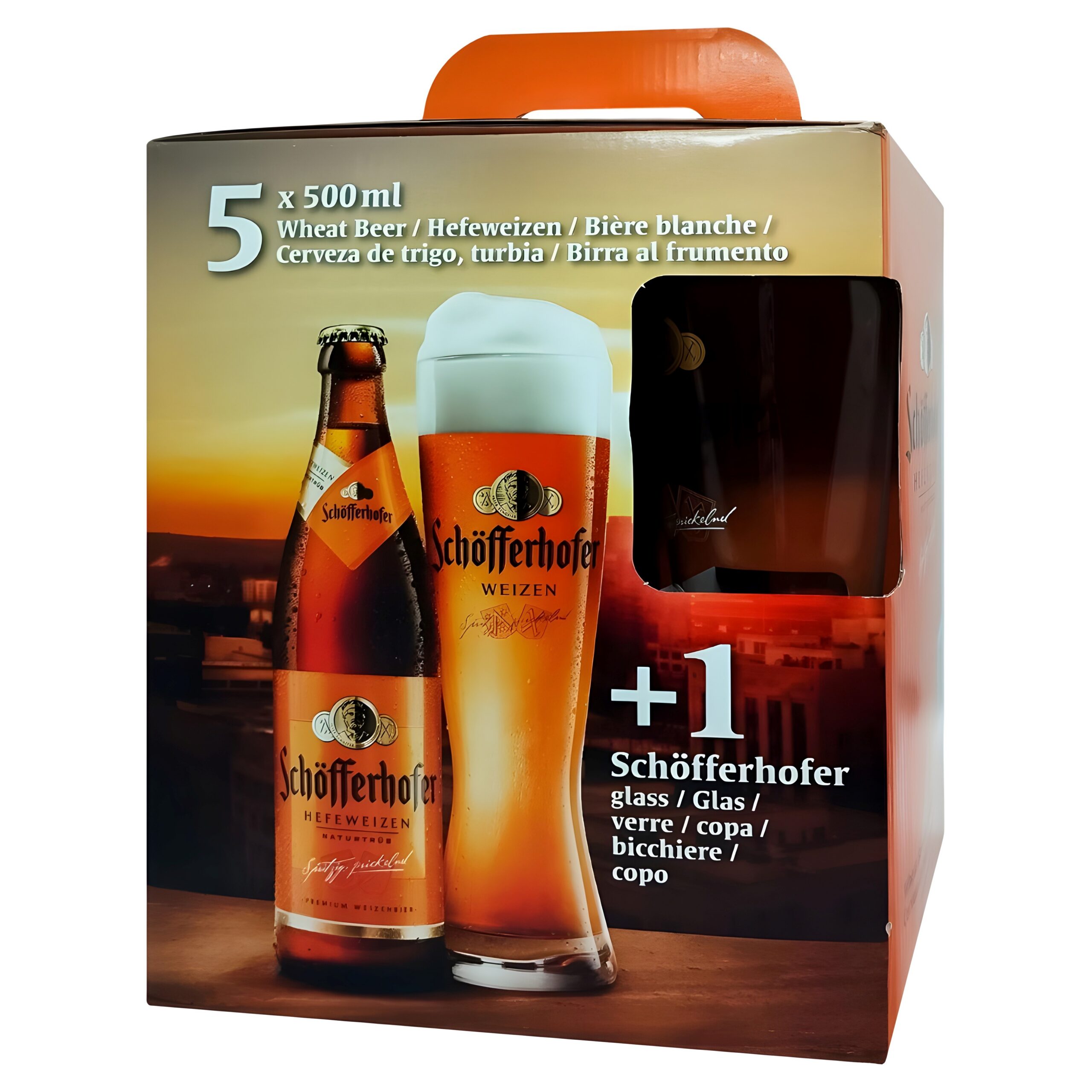 Schöfferhofer Hefeweisen 5 x 50cl + klaas