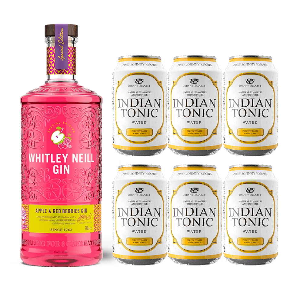 KOKTEILIKOMBO: Whitley Neill, Apple And Red Berries Gin + JB, Indian Tonic Water